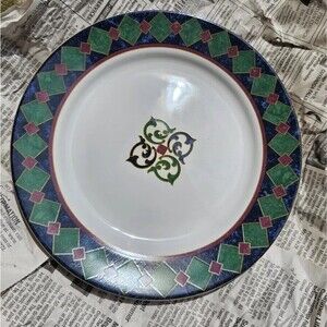 Pfaltzgraff Amalfi Classic Salad Desert Plate Navy Hunter 7 7/8" Pat Farrell EUC